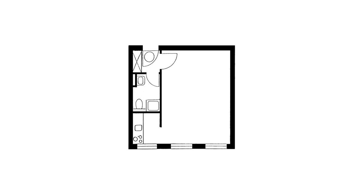 Etagenwohnung Nürnberg Eberhardshof - 1 Zimmer, 33 m&sup2;, 420&euro; | Angebot:26462952