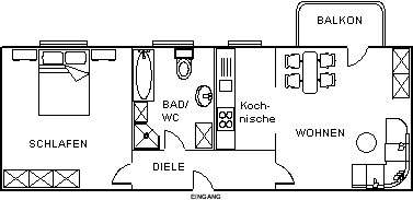 Wohnung Tirschenreuth Lohnsitz - 2 Zimmer, 50 m&sup2;, 298&euro; | Angebot:25373699