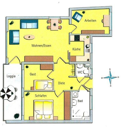 Etagenwohnung Albstadt - 4 Zimmer, 85 m&sup2;, 800&euro; | Angebot:26546760