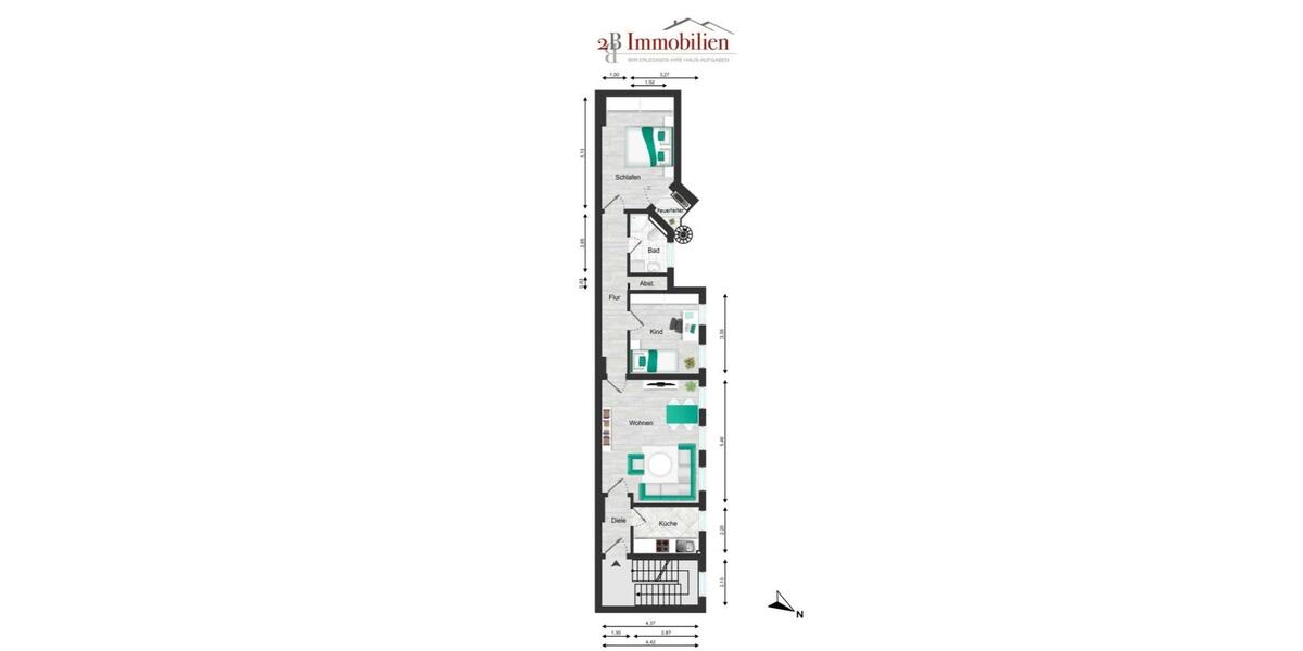Etagenwohnung Magdeburg Leipziger Straße - 3 Zimmer, 72 m&sup2;, 504&euro; | Angebot:26534914