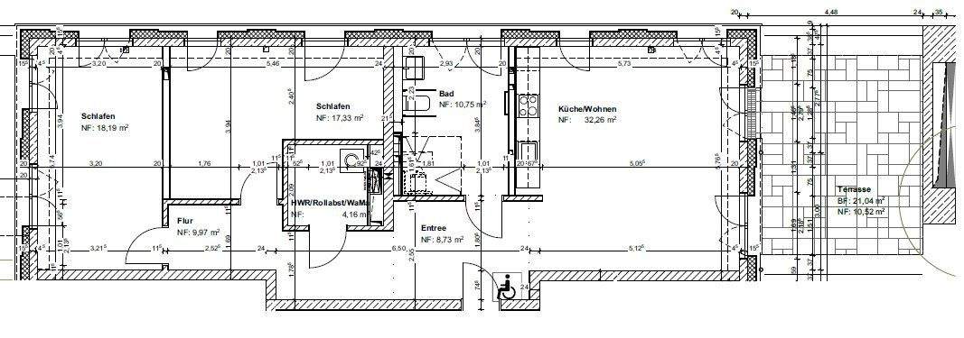 Terrassenwohnung Hannover Döhren - 3 Zimmer, 112 m&sup2;, 1.680&euro; | Angebot:24594299