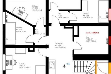 Wohnung Wetzlar Dutenhofen - 4 Zimmer, 96 m&sup2;, 550&euro; | Angebot:25639120