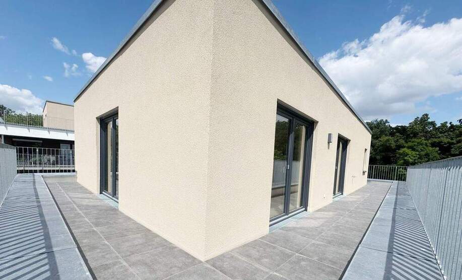 ERSTBEZUG Parkterrassen - Exklusives 2-Zi-Penthouse mit Dachterrasse - EBK & E-TG Stellplatz