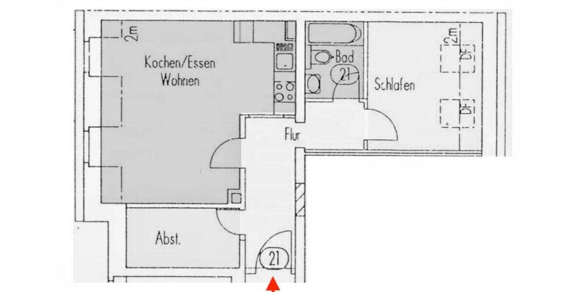 Etagenwohnung Chemnitz Bernsdorf - 2 Zimmer, 53 m&sup2;, 295&euro; | Angebot:26763902