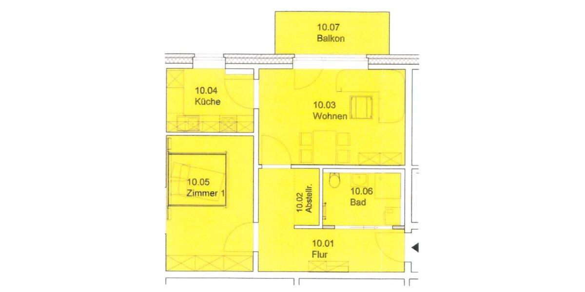 Etagenwohnung Jembke - 3 Zimmer, 58 m&sup2;, 811&euro; | Angebot:25646539