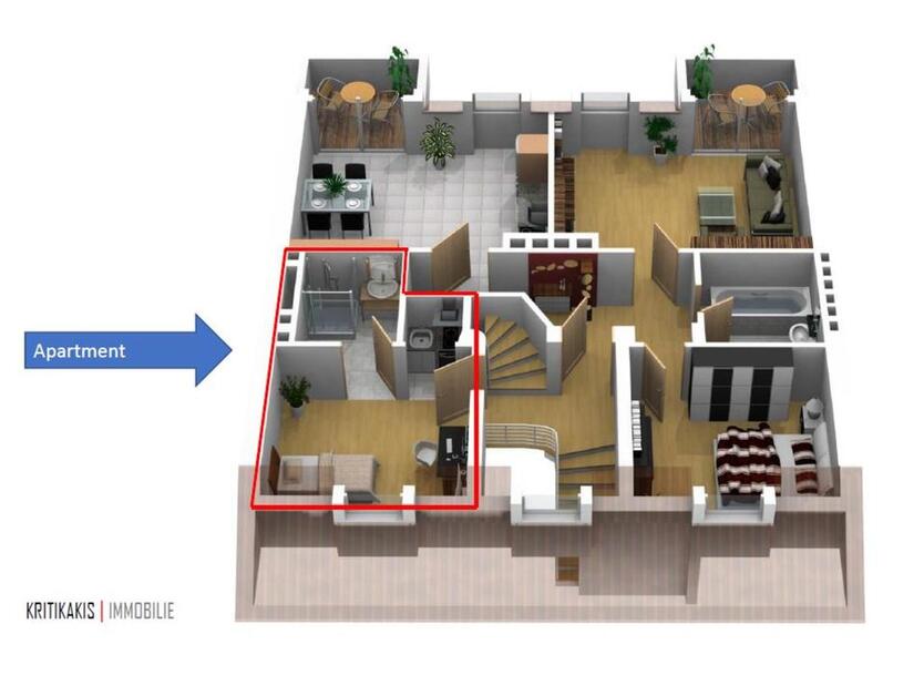 StudentenZimmer – Büro – Pendler Apartment Küche ab 12 2025