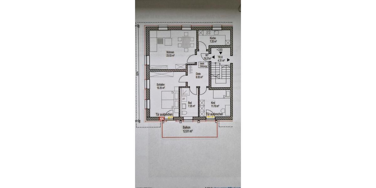 Etagenwohnung Mühldorf am Inn - 3 Zimmer, 84 m&sup2;, 1.120&euro; | Angebot:26233553