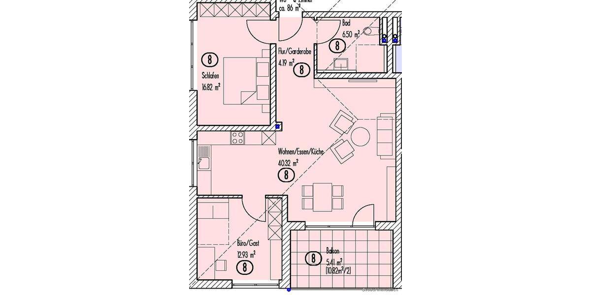 Dachgeschoßwohnung Wörnitz - 3 Zimmer, 86 m&sup2;, 920&euro; | Angebot:24589589