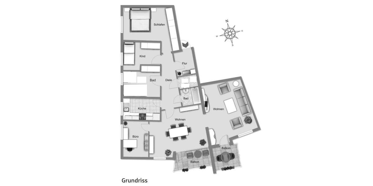 Etagenwohnung Böblingen - 5 Zimmer, 144 m&sup2;, 1.780&euro; | Angebot:24973929