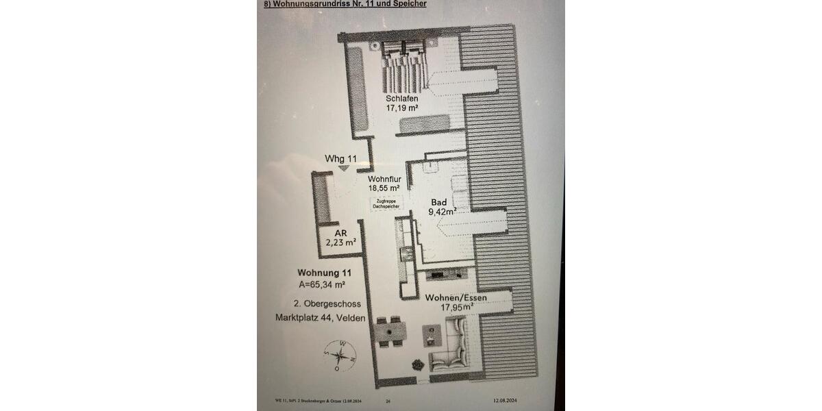 Dachgeschoßwohnung Velden - 2 Zimmer, 65 m&sup2;, 1.100&euro; | Angebot:24654309