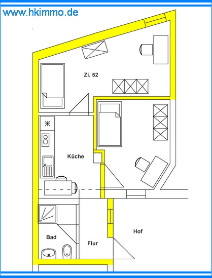 Wohnen - all inclusive - für Studenten ! - Etagenwohnung Köthen | Angebot:26979378