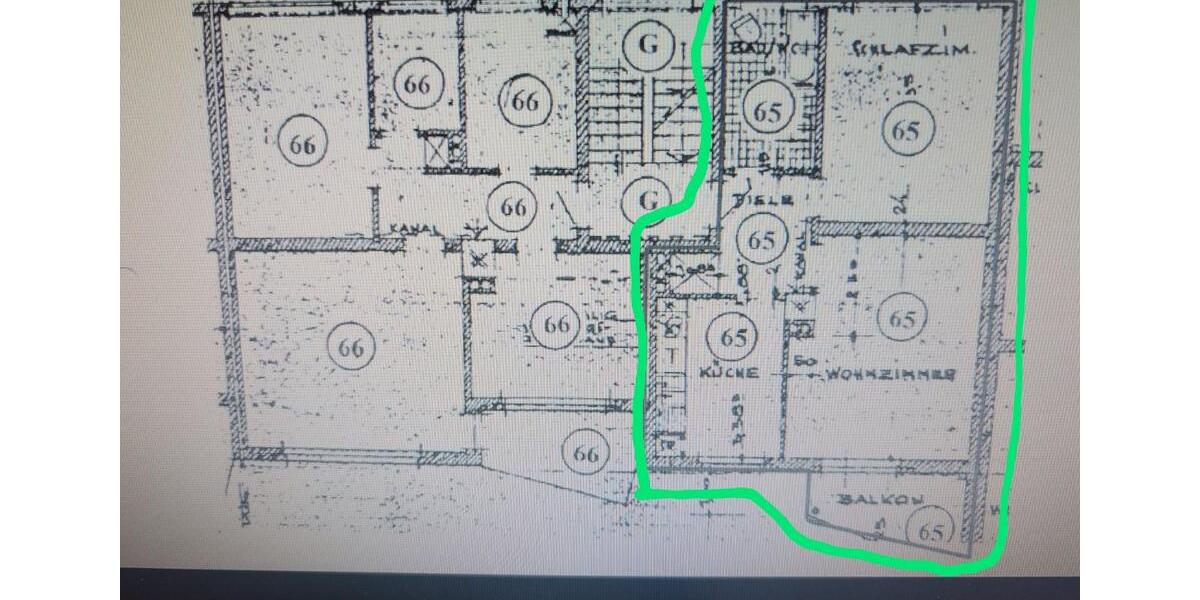 Etagenwohnung Geestland Bad Bederkesa - 2 Zimmer, 53 m&sup2;, 500&euro; | Angebot:25614336