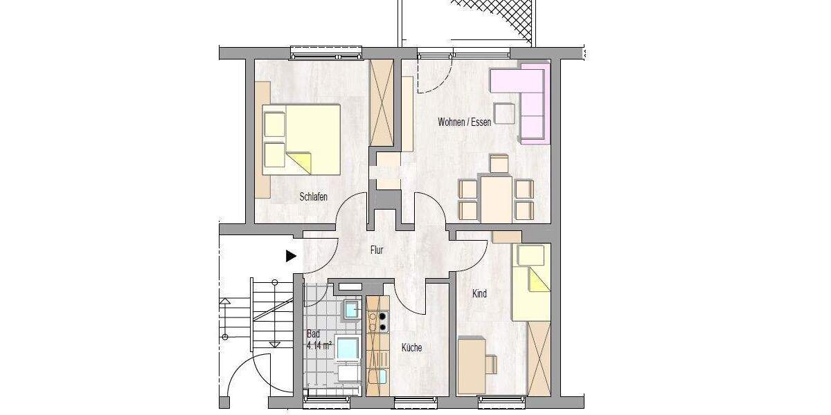 Etagenwohnung Wedel Schulau West - 3 Zimmer, 56 m&sup2;, 790&euro; | Angebot:25092079
