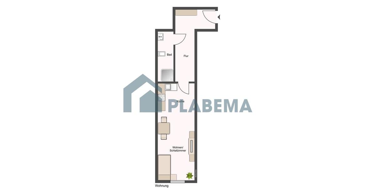 Etagenwohnung Stralsund Langendorfer Berg - 1 Zimmer, 32 m&sup2;, 446&euro; | Angebot:26493333