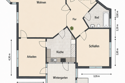 Wohnung Koblenz - 3 Zimmer, 91 m&sup2;, 1.050&euro; | Angebot:27244822