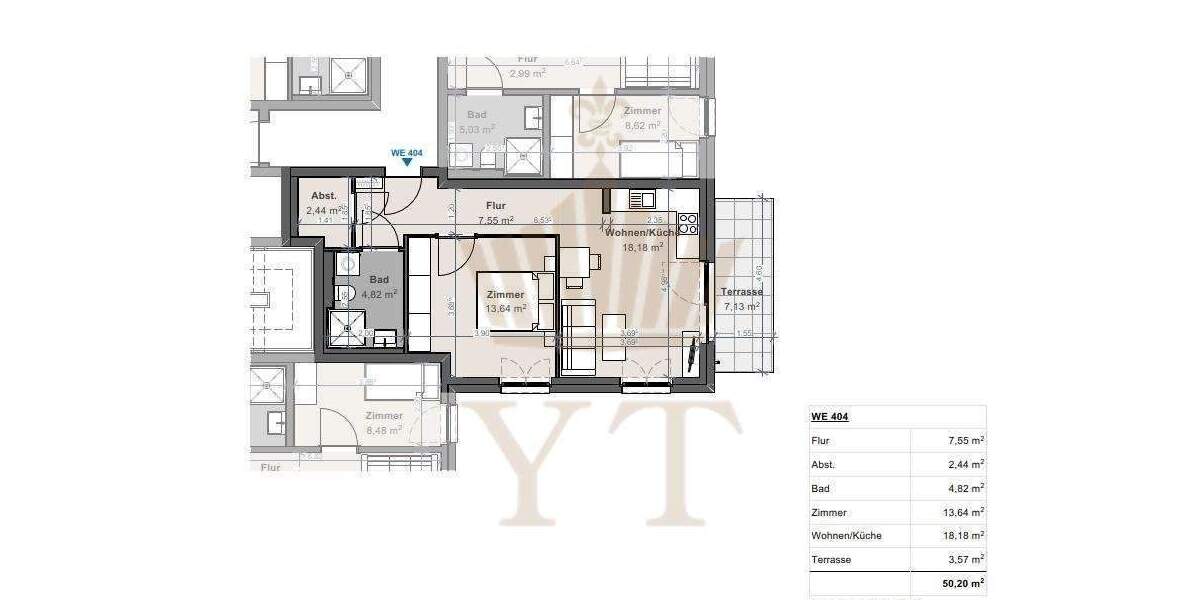 Terrassenwohnung Biesenthal - 2 Zimmer, 50 m&sup2;, 795&euro; | Angebot:25799523