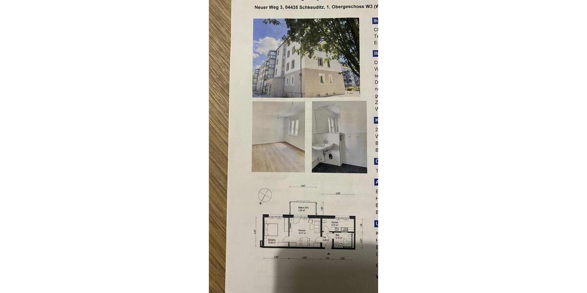 Moderne, helle Wohnung in ruhiger Lage zu vermieten Schkeuditz 2 zimmer