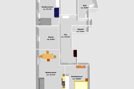 Wohnung Creglingen - 3 Zimmer, 107 m&sup2;, 950&euro; | Angebot:25940713