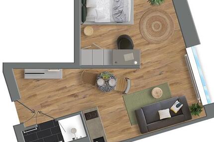 1-Zi-Wohnung zur Untermiete, direkt am Bahnhof 1 zimmer