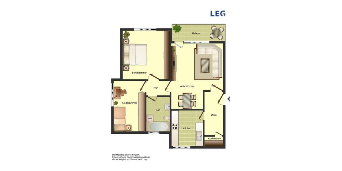 Etagenwohnung Bergkamen - 3.5 Zimmer, 70 m&sup2;, 489&euro; | Angebot:27029890