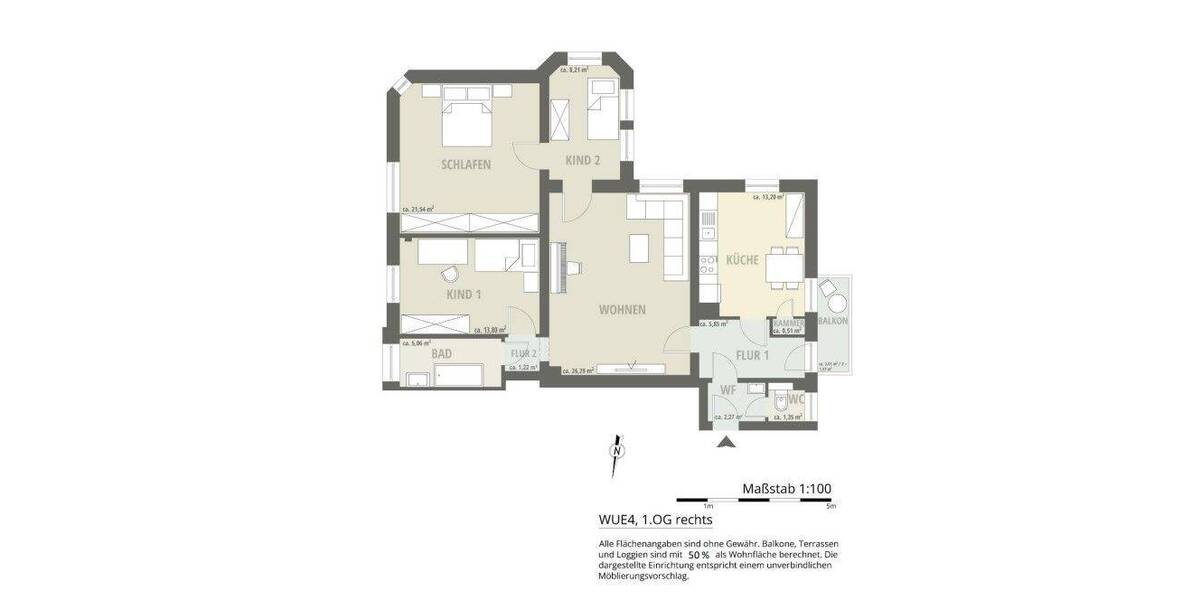 Etagenwohnung Leisnig Fischendorf - 4 Zimmer, 100 m&sup2;, 636&euro; | Angebot:23627502