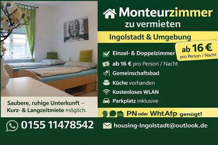 Wohnen auf Zeit Ingolstadt - 1 Zimmer, 20 m&sup2;, 16&euro; | Angebot:25236059