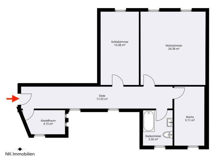 Etagenwohnung Chemnitz Hilbersdorf - 2 Zimmer, 75 m&sup2;, 325&euro; | Angebot:26331406