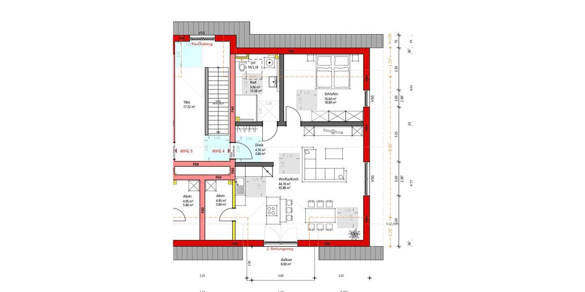 Dachgeschoßwohnung Wilnsdorf - 2 Zimmer, 85 m&sup2;, 925&euro; | Angebot:24981070