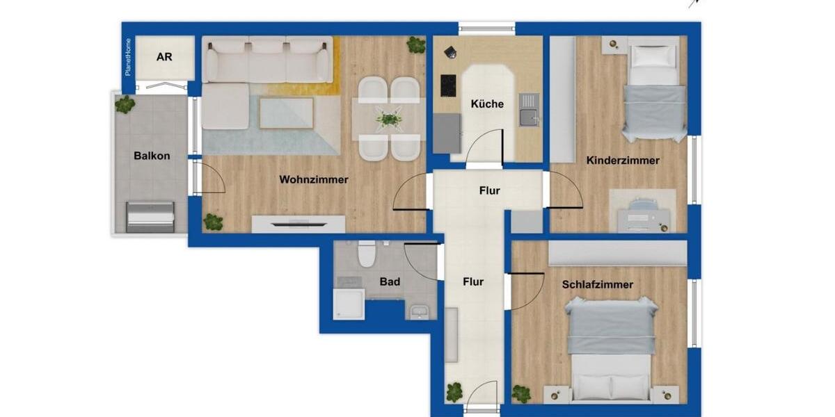 Etagenwohnung Fürth Eigenes Heim - 3 Zimmer, 71 m&sup2;, 980&euro; | Angebot:25256087