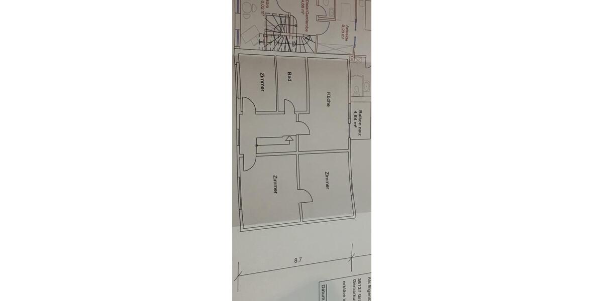 Etagenwohnung Großenlüder - 3 Zimmer, 75 m&sup2;, 620&euro; | Angebot:26598381