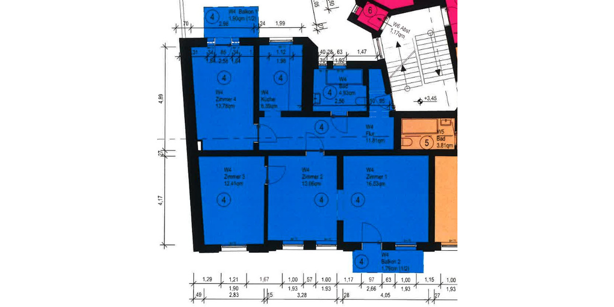 Etagenwohnung Kiel Südfriedhof - 4 Zimmer, 82 m&sup2;, 1.239&euro; | Angebot:25704858