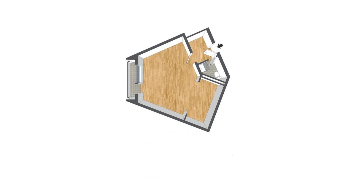 Etagenwohnung Wolfenbüttel - 1.5 Zimmer, 43 m&sup2;, 370&euro; | Angebot:25961115