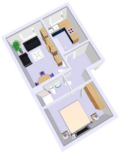 Etagenwohnung Kiel Gaarden-Ost - 2 Zimmer, 37 m&sup2;, 361&euro; | Angebot:26647465