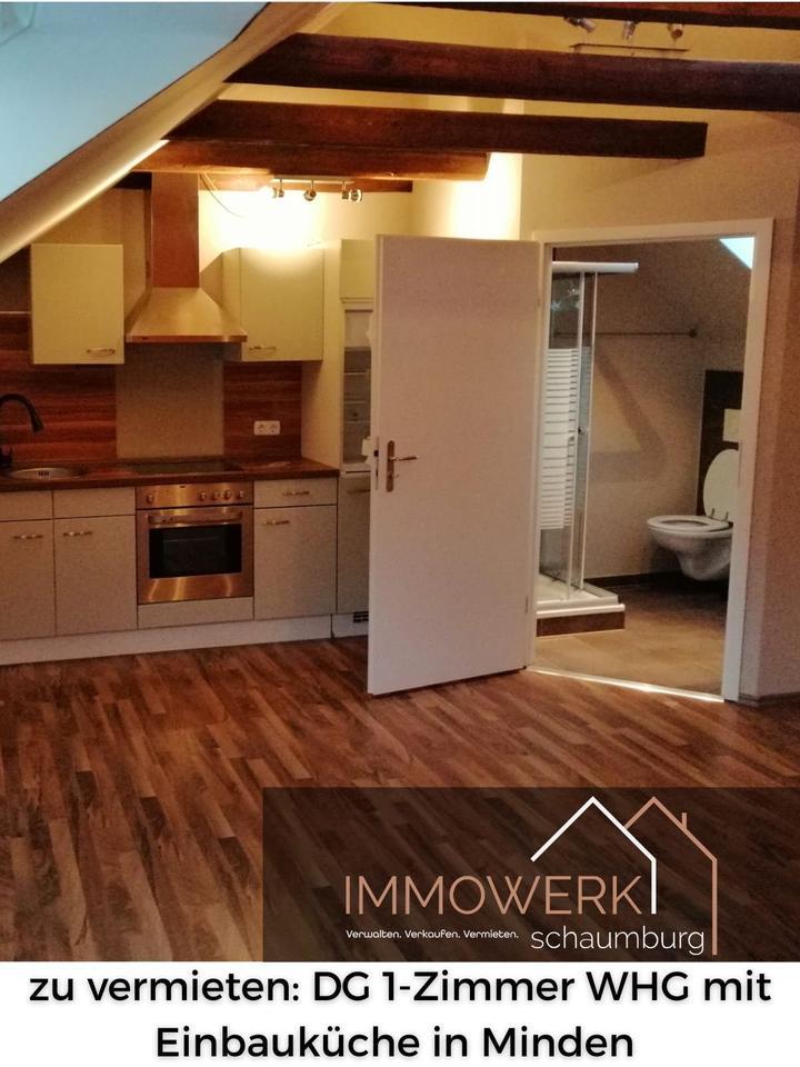 Gemütliche 1-Zimmer-Dachgeschosswohnung inklusive Einbauküche in Minden ab 01.09. frei! zimmer