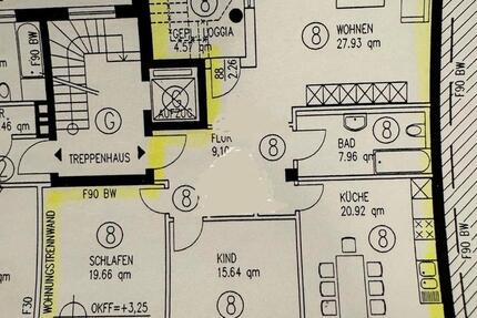 Wohnung Siegen Weidenau - 4 Zimmer, 107 m&sup2;, 1.350&euro; | Angebot:24755811