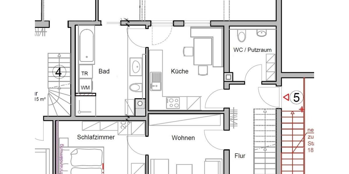 Maisonettenwohnung Rielasingen-Worblingen Worblingen - 4 Zimmer, 104 m&sup2;, 1.220&euro; | Angebot:25419450