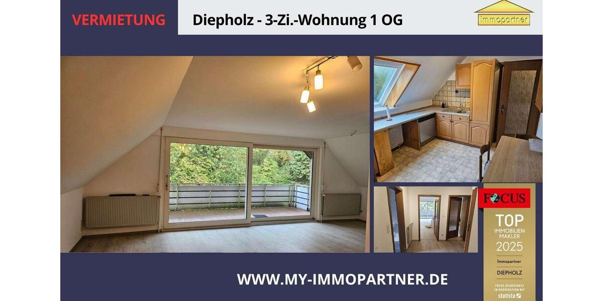 Etagenwohnung Diepholz - 3 Zimmer, 90 m&sup2;, 730&euro; | Angebot:23229462