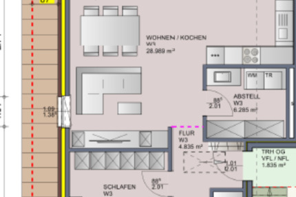 Erstbezug 2 Zimmer ObergeschossWohnung links