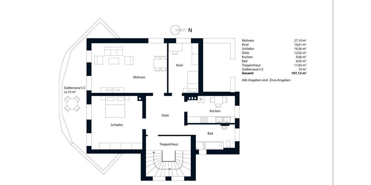 Etagenwohnung Weimar - 3 Zimmer, 95 m&sup2;, 1.605&euro; | Angebot:26001216