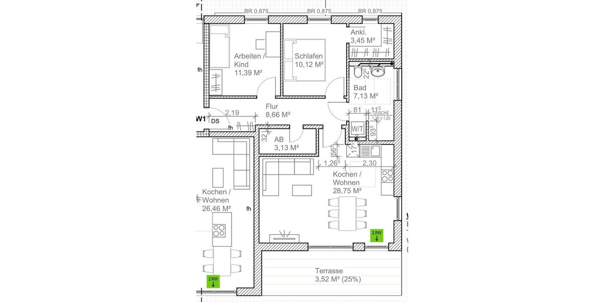 Erdgeschoßwohnung Bad Wünnenberg - 2.5 Zimmer, 81 m&sup2;, 743&euro; | Angebot:24869997