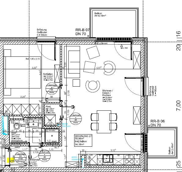 Etagenwohnung Potsdam Industriegelände - 2 Zimmer, 54 m&sup2;, 828&euro; | Angebot:26384079