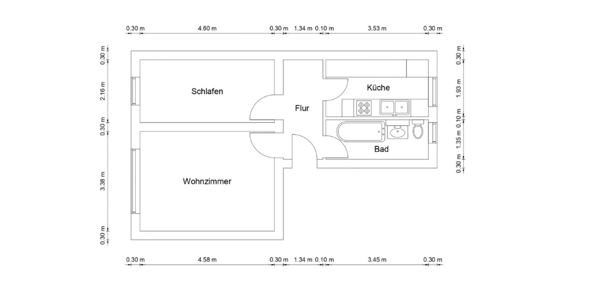 kernsanierte 2 Zimmer Wohnung in Ventschow zu vermieten 2 zimmer