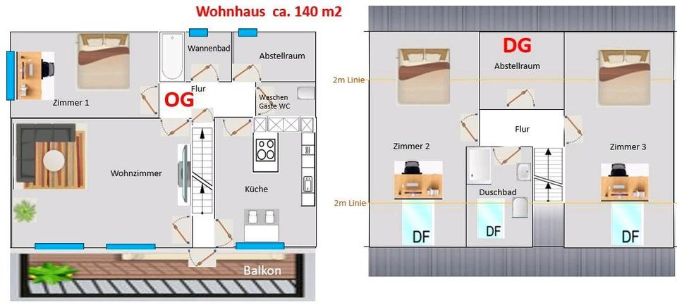Wohnen auf Zeit Großostheim - 5 Zimmer, 140 m&sup2;, 587&euro; | Angebot:24685857
