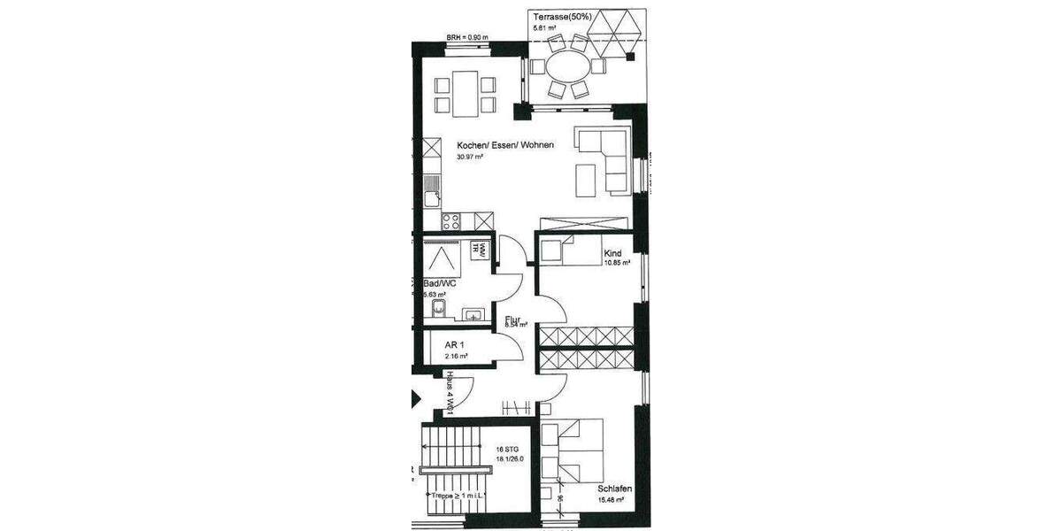 Etagenwohnung Recke - 3 Zimmer, 79 m&sup2;, 872&euro; | Angebot:24132324