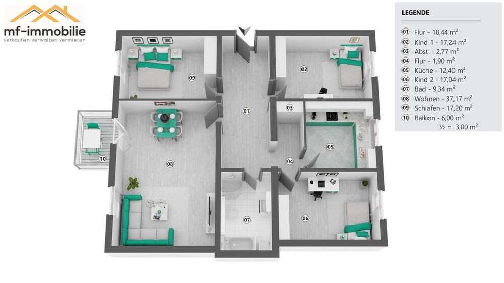 Seltenheit! 4 Zimmer, Küche, Bad, Balkon kurzfristig verfügbar 4 zimmer