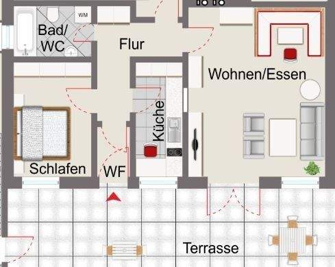 Etagenwohnung Deggendorf - 2 Zimmer, 72 m&sup2;, 720&euro; | Angebot:25192272