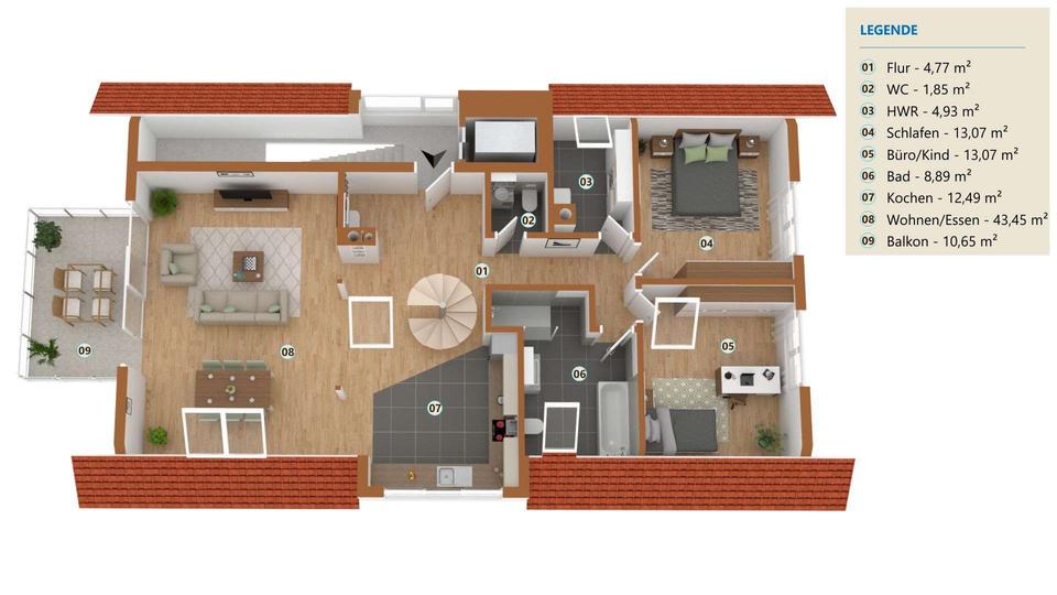 Maisonettenwohnung Zell am Harmersbach - 4 Zimmer, 126 m&sup2;, 1.250&euro; | Angebot:26249342