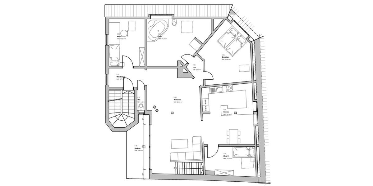 Dachgeschoßwohnung Uffenheim - 5 Zimmer, 165 m&sup2;, 1.815&euro; | Angebot:25812838