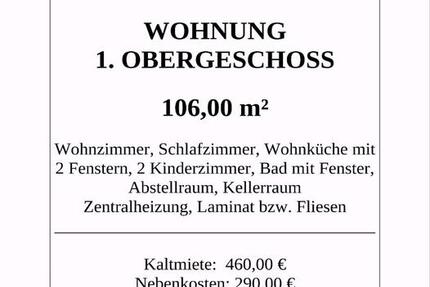 Wohnung Oberlungwitz - 4 Zimmer, 106 m&sup2;, 750&euro; | Angebot:25369426