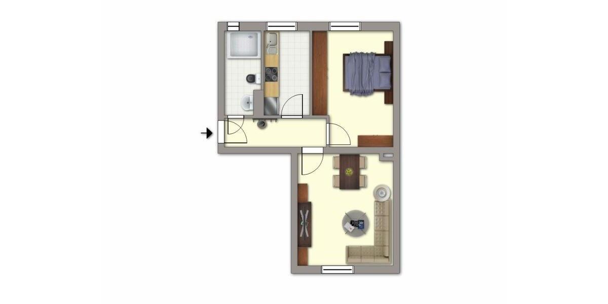 Etagenwohnung Brandenburg an der Havel Görden - 2 Zimmer, 45 m&sup2;, 375&euro; | Angebot:26562006